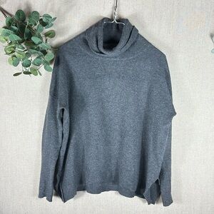 Allison Joy > Gray Cowl Neck Sweater Small